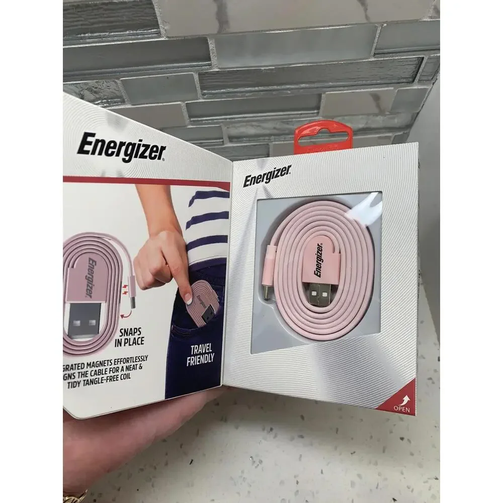 ENERGIZER Triangle-free Magnetic Cable TYPE-C PINK BRAND NEW!